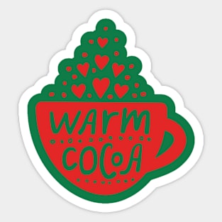 Warm Cocoa - Christmas Gift - Christmas Tshirt Sticker